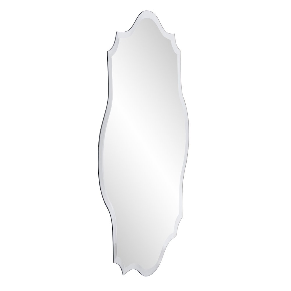 Frameless Scalloped Mirror Long