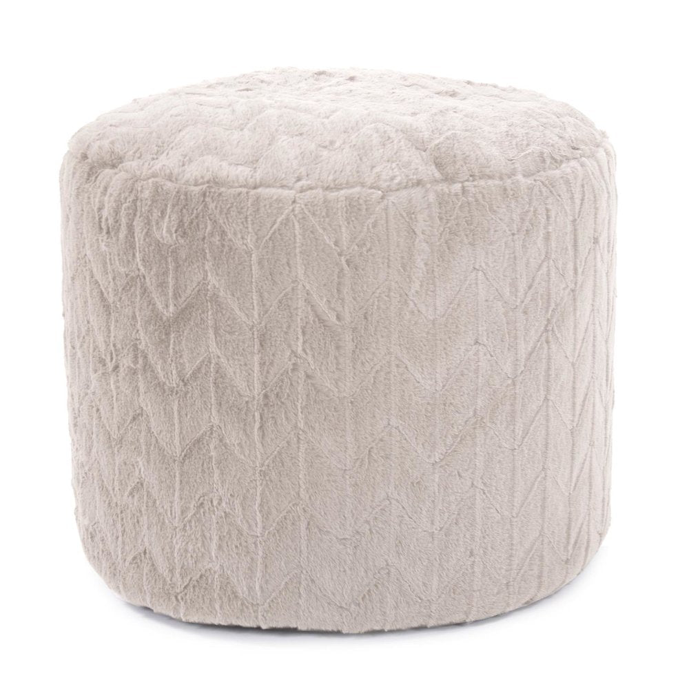 Tall Pouf Angora Natural