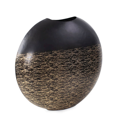 Golden Thread Medium Disc Vase
