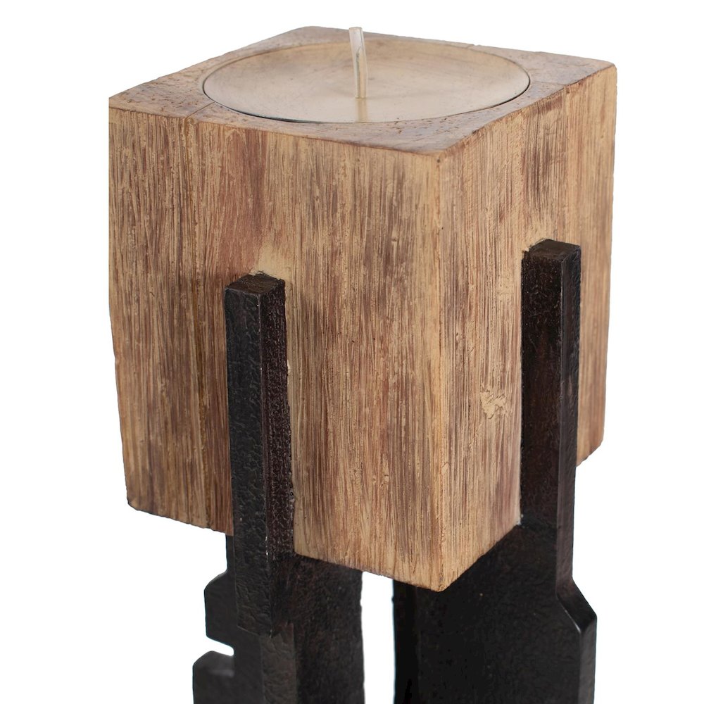 Cade Architectural Pillar Candle Holder- Short