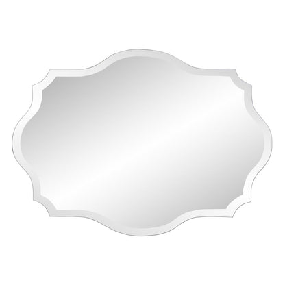 Frameless Scalloped Mirror Long