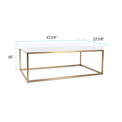 Lyndhurst White Lacquered Coffee Table