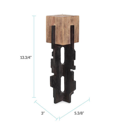 Cade Architectural Pillar Candle Holder- Short