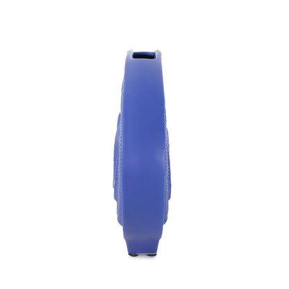 Radiant Blue Wide Ceramic Vase
