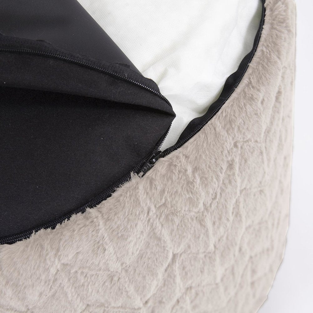 Tall Pouf Angora Natural