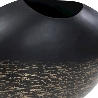Golden Thread Medium Disc Vase