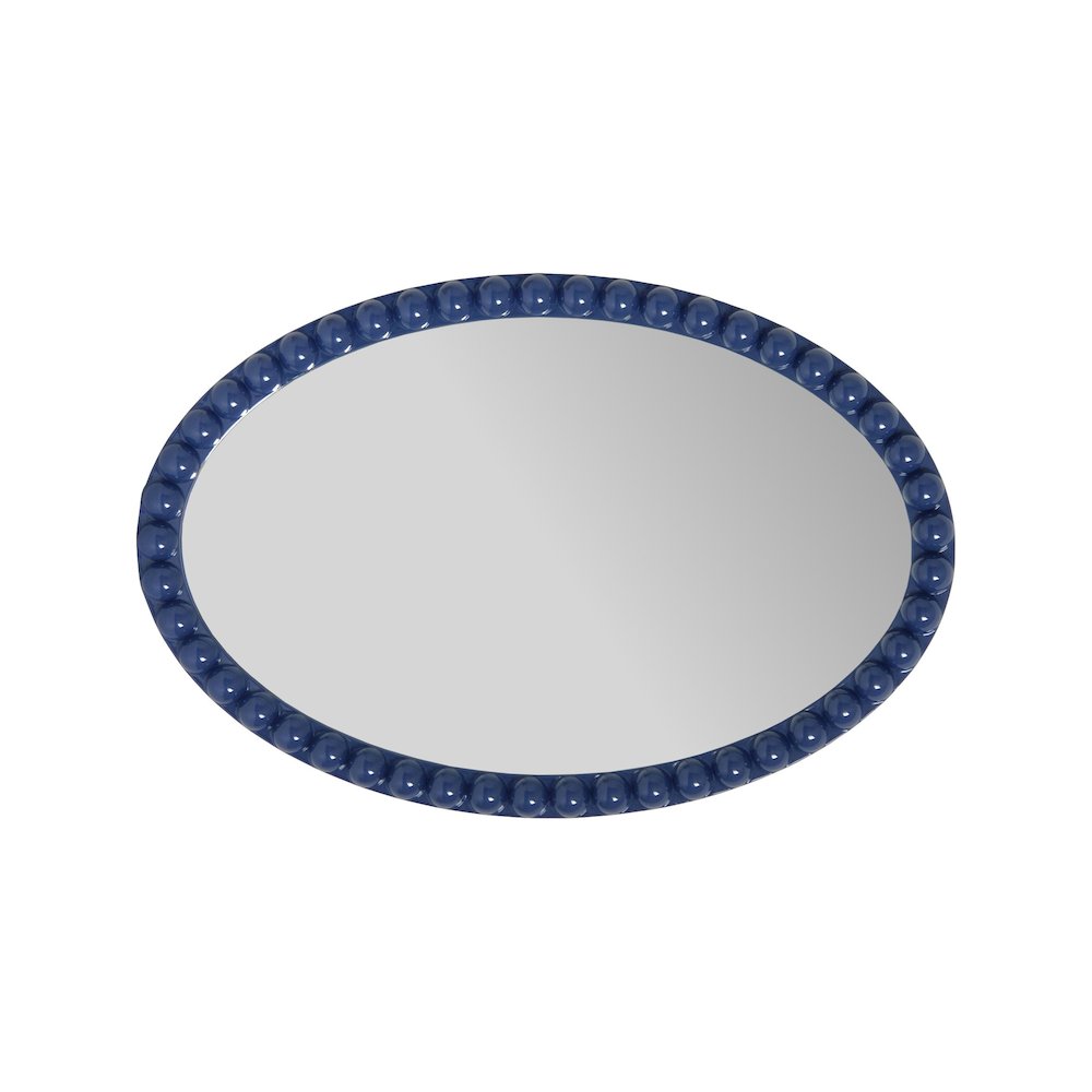 Varsha Oval Glossy Navy Mirror