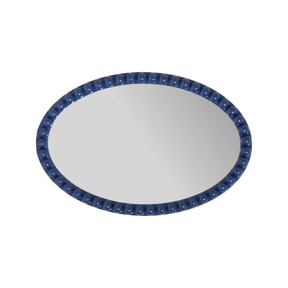 Varsha Oval Glossy Navy Mirror