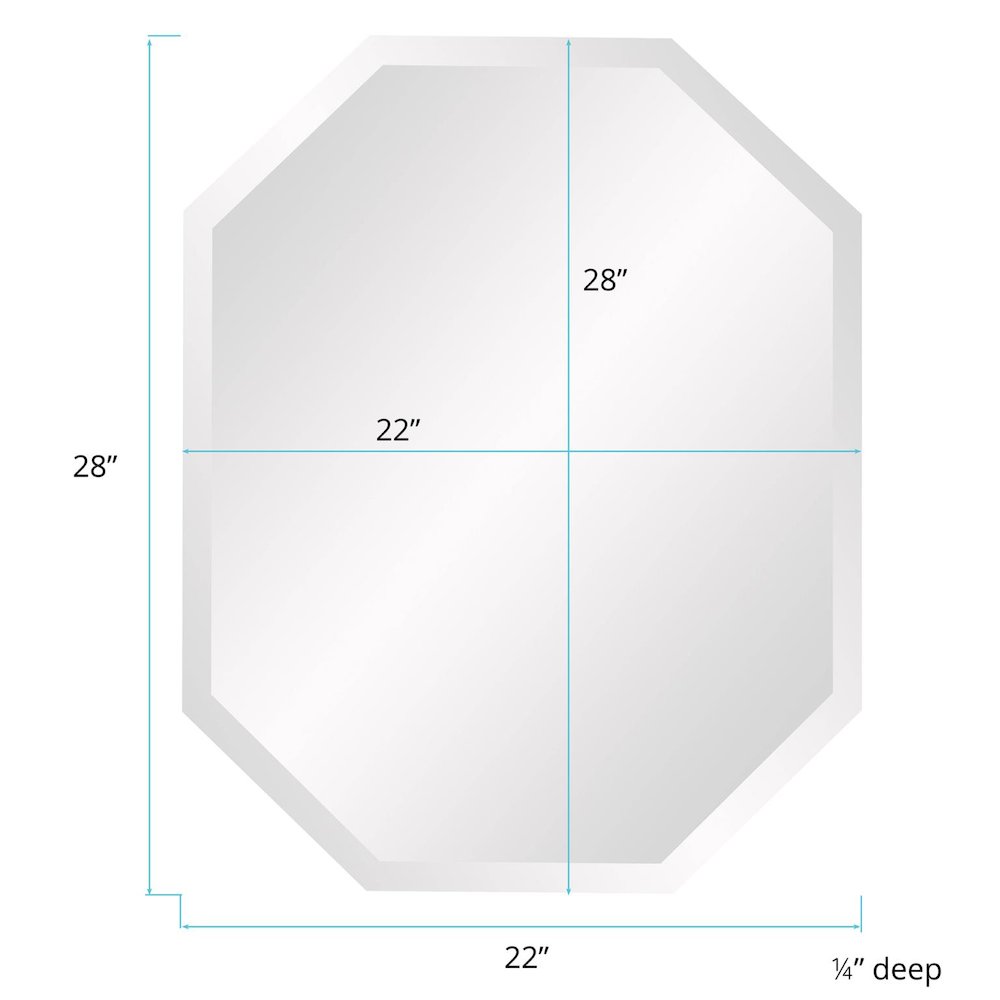 Frameless Octagonal Mirror