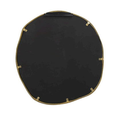 Martine Abstract Cast Iron Mirror in Gold