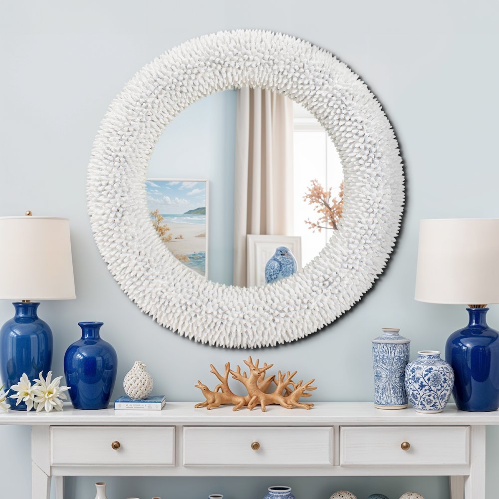 Coralline Round Mirror