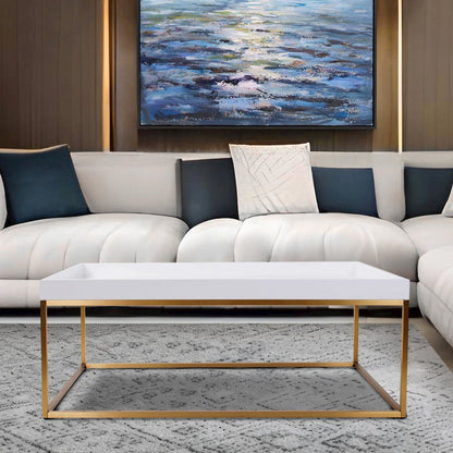 Lyndhurst White Lacquered Coffee Table