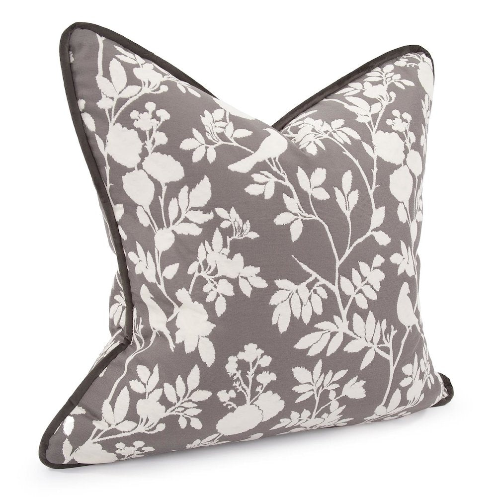 24 x 24 Pillow  Sparrow Charcoal - Down Insert