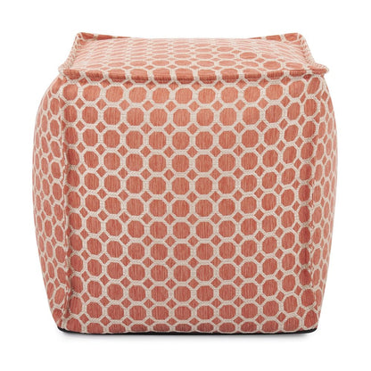 Square Pouf Pyth Coral