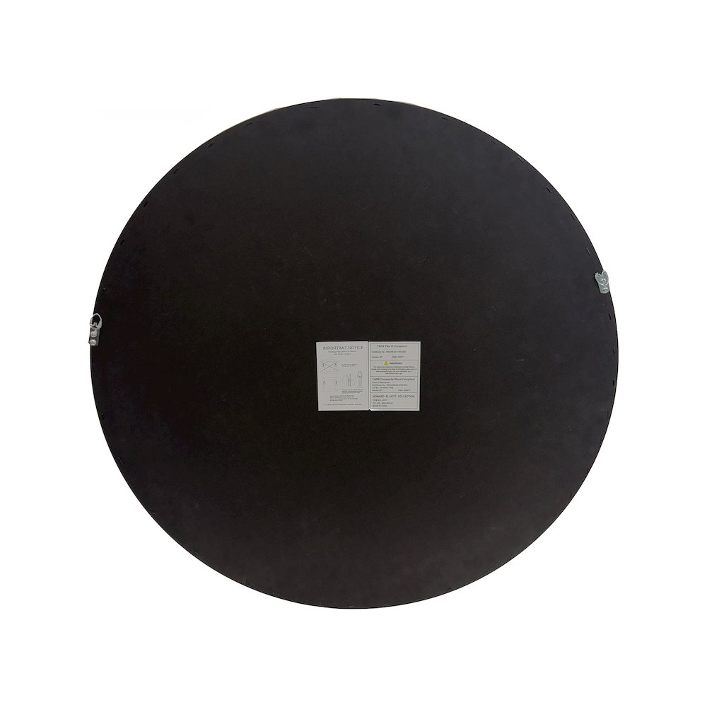 Burled Round Mirror