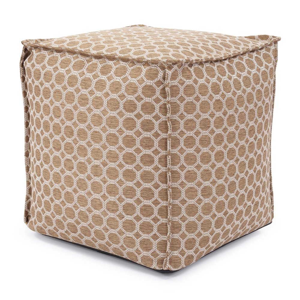 Square Pouf Pyth Gold