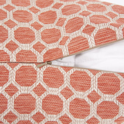 24 x 24 Pyth Coral Pillow  - Down Insert