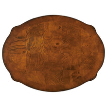 Modern Oval Side Table with Drawers - Wooden Accent Table for Living Room