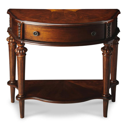 Halifax 1 Drawer Console 34" Table with storage, Dark Brown