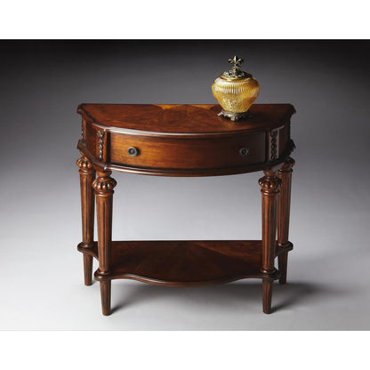 Halifax 1 Drawer Console 34" Table with storage, Dark Brown