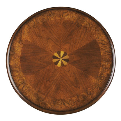 Holdin Round 18"W Side Table, Medium Brown