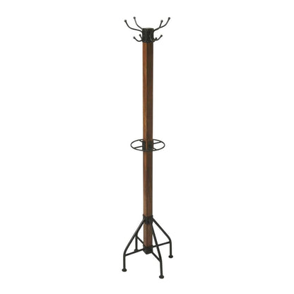 Industrial Floor Stand Coat Rack, Rustic Coat Tree for Entryway Hallway