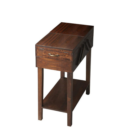 Dirzo Rectangular Storage Table, Dark Brown
