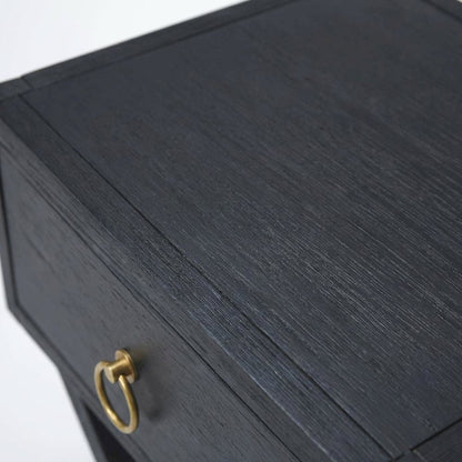 End Table with Drawer, Modern Distressed Accent Side Table for Living Room