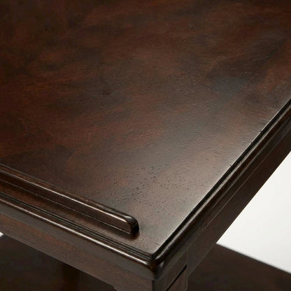 Traditional Library Stand with Storage for Home Office, Cherry, Cherry