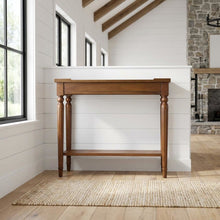Wood Console Sofa Table with Storage Shelf, Traditional Entryway Table