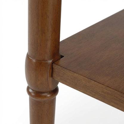 Wood Console Sofa Table with Storage Shelf, Traditional Entryway Table