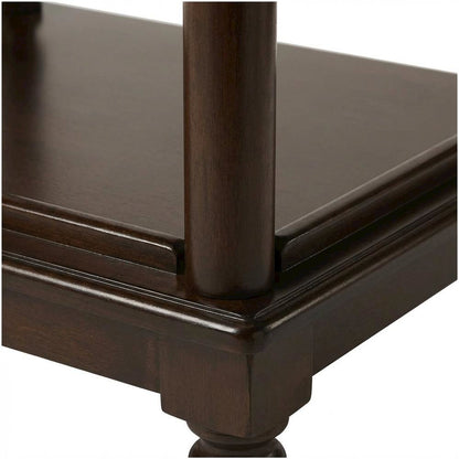 Traditional Library Stand with Storage for Home Office, Cherry, Cherry