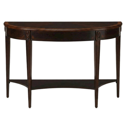 Demilune Console Table, Traditional Sofa Table for Entryway or Hallway