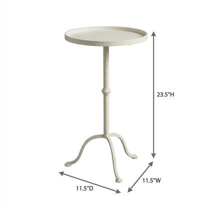 Round Pedestal End Table, Transitional Accent Side Table for Living Room