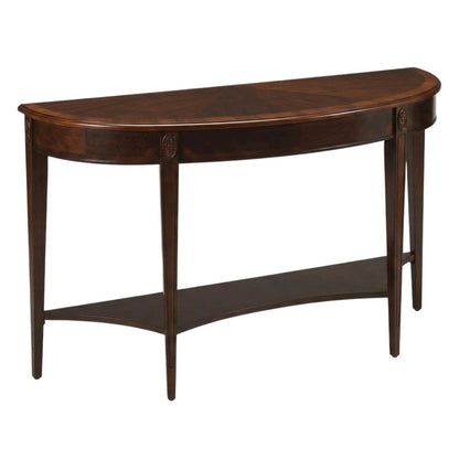 Demilune Console Table, Traditional Sofa Table for Entryway or Hallway