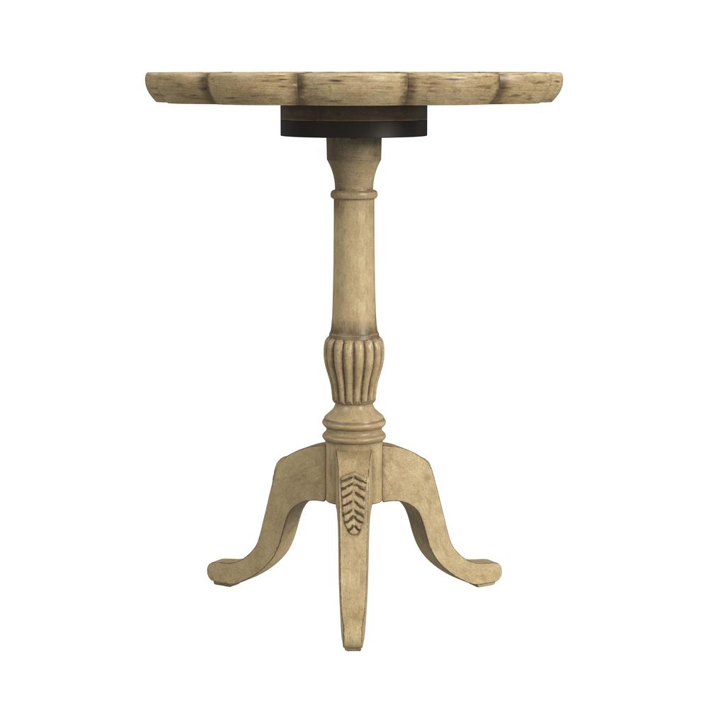 Dansby Pedestal Side Table, Beige