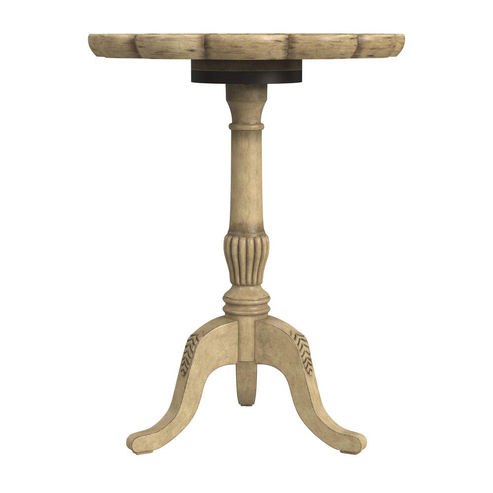 Dansby Pedestal Side Table, Beige