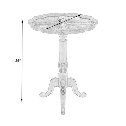 Dansby Pedestal Side Table, Beige