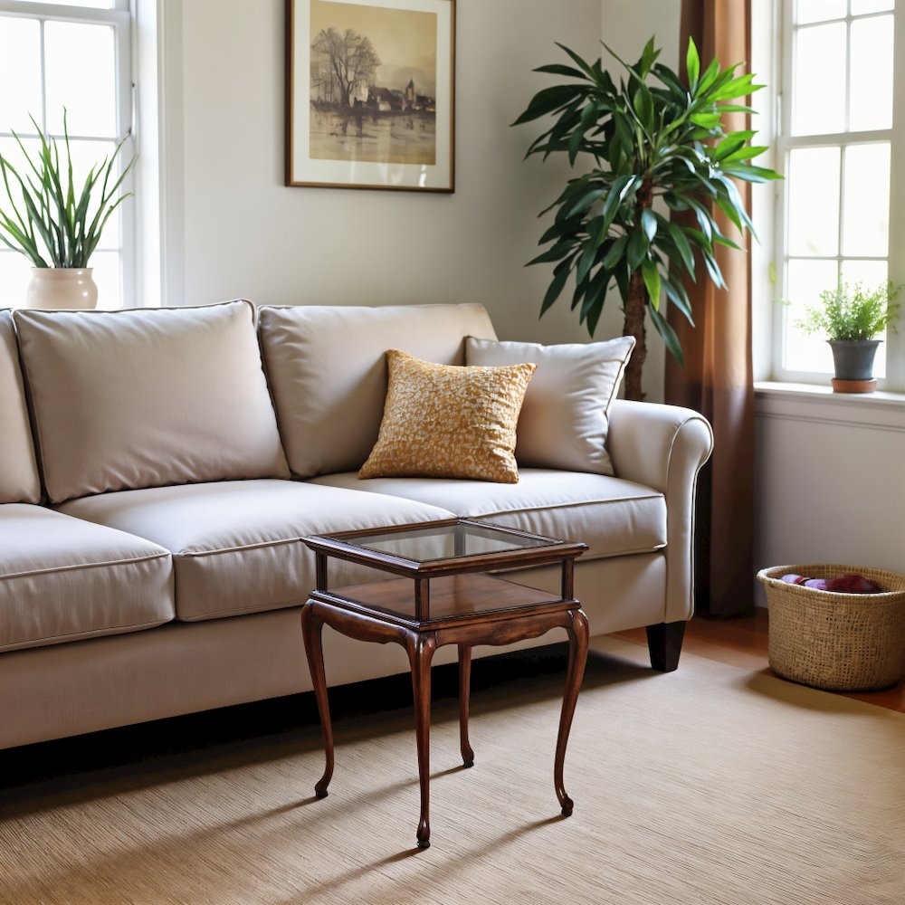 Dark Brown Shadow Box Coffee Table with Glass Top and Display Storage