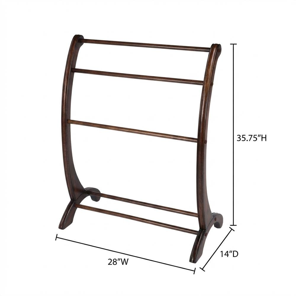 Wooden Blanket Stand, Transitional Quilt Rack for Bedroom and Living Room