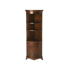 Quarter Round Corner Cabinet with Adjustable Shelf, Storage Cabinet, Cherry
