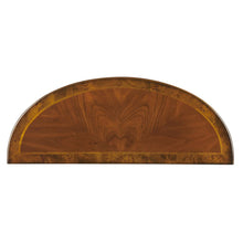 Medium Brown Half Moon Console Table for Living Room and Entryway