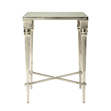 Square End Table with Marble Top, Modern Accent Side Table for Living Room