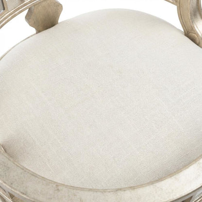 Mirrored Vanity Stool, Modern Oval Accent Seat for Bedroom Dressing Table