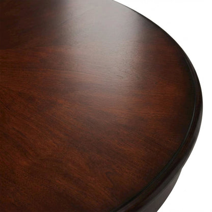 Oval Wood Cocktail Coffee Table, Traditional Accent Table for Living Room,Cherry