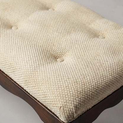 Traditional Upholstered Bench with Wood Frame, Accent Seat for Entryway