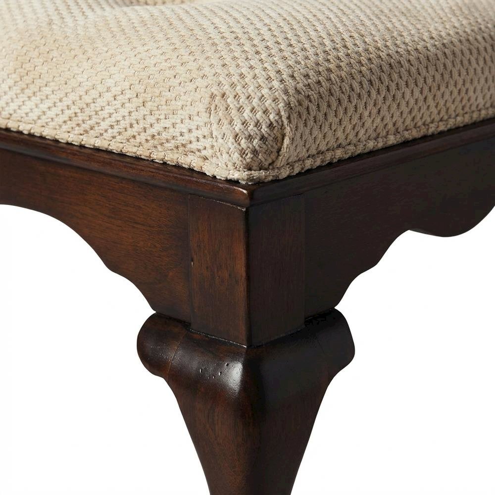 Traditional Upholstered Bench with Wood Frame, Accent Seat for Entryway