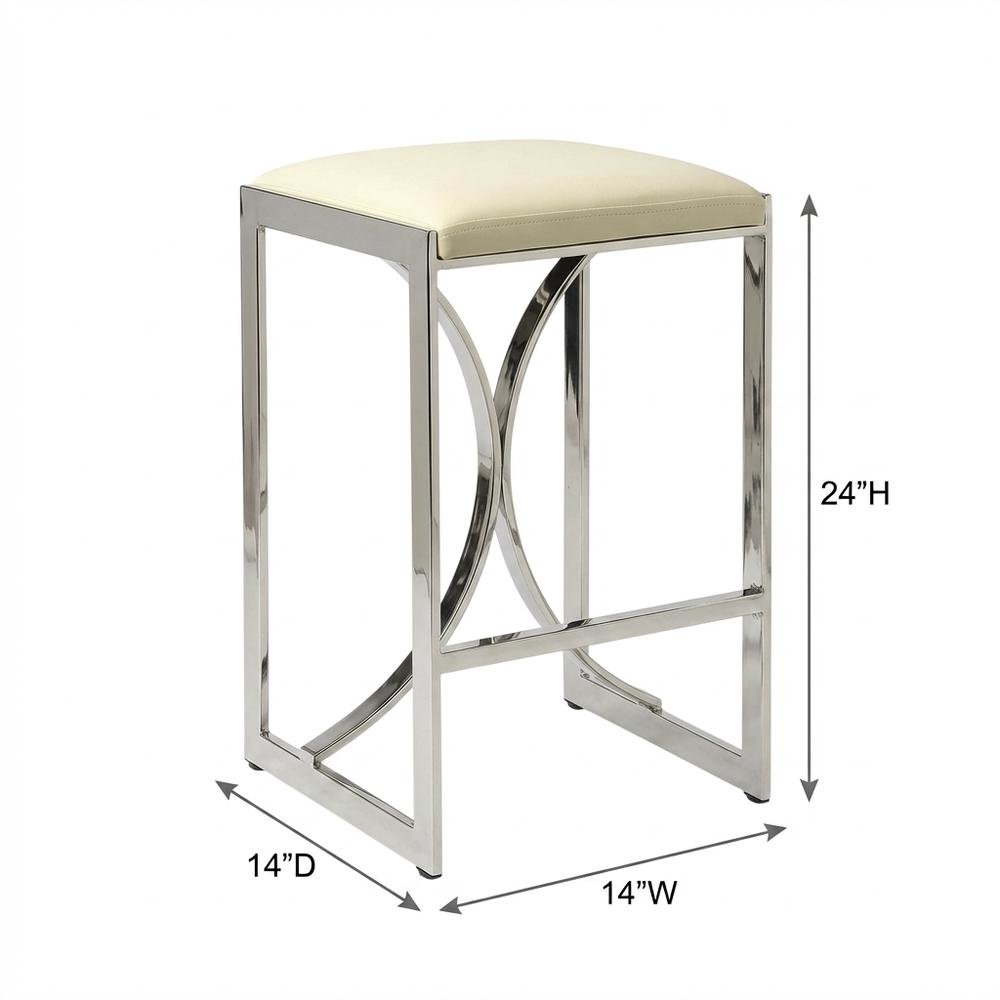 Pedestal Counter Stool with Footrest, Modern Contemporary Dining Room Chair