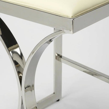 Pedestal Counter Stool with Footrest, Modern Contemporary Dining Room Chair