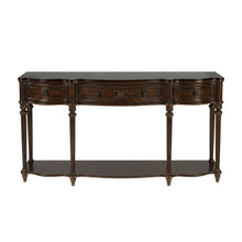 Console Sofa Table with 3 Drawers, Traditional Style for Entryway Room, Cherry